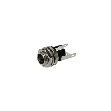 EMBASE D'ALIMENTATION MÉTALLIQUE 2.1mm / 5.5mm - POUR CHASSIS - Vellem