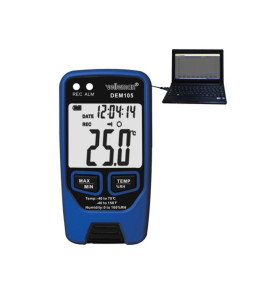 Enrégistreur de données thermiques et de taux d'humidité avec port USB