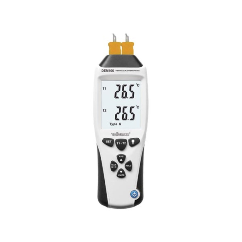 Thermomètre avec thermocouples types K/J