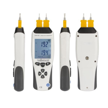 Thermomètre avec thermocouples types K/J