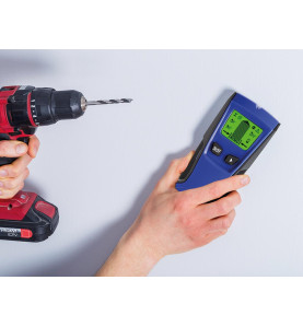 Détecteur adapté au bois, aux métaux ferreux et aux fils sous tension 