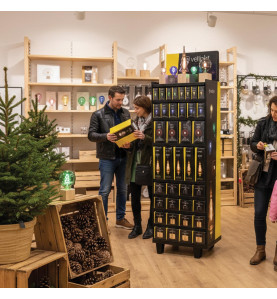 Présentoir en carton avec décoration lumineuse de Noël - pick & mix - 