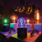 Présentoir en carton avec décoration lumineuse de Noël - pick & mix - garni de 9 références différents