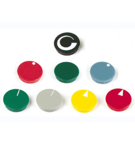 Couvercle pour bouton de 15 mm (jaune - flèche blanche) - Velleman