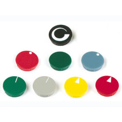 Couvercle pour bouton 15 mm (noir - triangle blanc) - Velleman