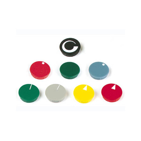 Couvercle pour bouton 15 mm (noir - triangle blanc) - Velleman