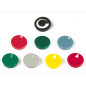 Couvercle pour bouton de 15 mm (rouge - flèche blanche)