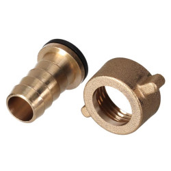 Raccord de robinet en laiton - filetage intérieur 3/4" - tuyau 5/8" - femelle - Ø 15 mm - 20 x 27 mm
