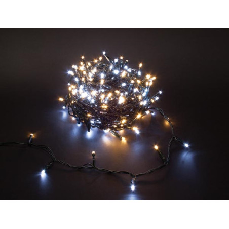 Duolight - 20 m - 300 LED - blanc et blanc chaud - câble vert - modula