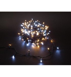 Duolight - 20 m - 300 LED - blanc et blanc chaud - câble vert - modula