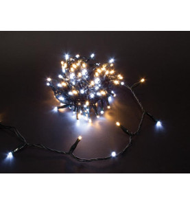 Duolight - 8 m - 120 LED - blanc et blanc chaud - câble vert - modulat