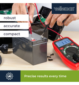 Petit multimètre numérique robuste - CAT III - 600 V - 7 fonctions - V