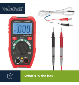 Petit multimètre numérique robuste - CAT III - 600 V - 7 fonctions - V