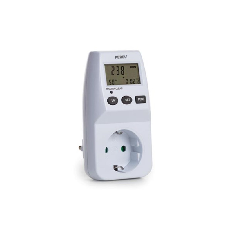 WATTMÈTRE - 230 V - 16 A - TERRE ALLEMANDE WATTMÈTRE - 230 V - 16 A - TERRE ALLEMANDE