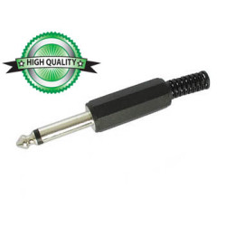 JACK MALE 6.35mm MONO PLASTIQUE NOIR - Velleman