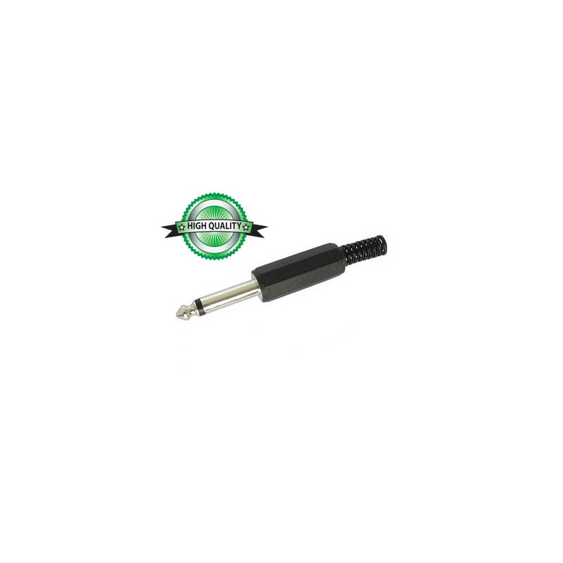 JACK MALE 6.35mm MONO PLASTIQUE NOIR