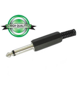 JACK MALE 6.35mm MONO PLASTIQUE NOIR - Velleman