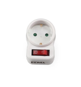 ADAPTATEUR DE PRISE AVEC INTERRUPTEUR - 1 PRISE - SCHUKO - PRL