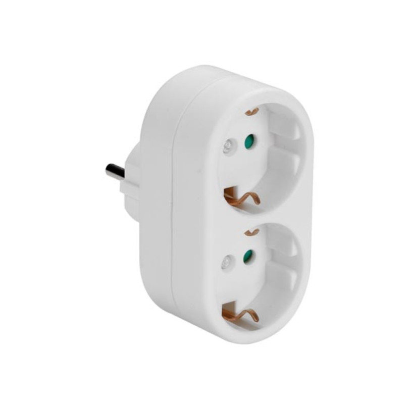 FICHE MULTIPLE - 2 PRISES - SCHUKO