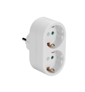 FICHE MULTIPLE - 2 PRISES - SCHUKO - PRL