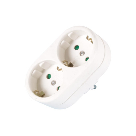 FICHE MULTIPLE - 2 PRISES - SCHUKO