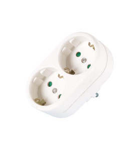 FICHE MULTIPLE - 2 PRISES - SCHUKO - PRL