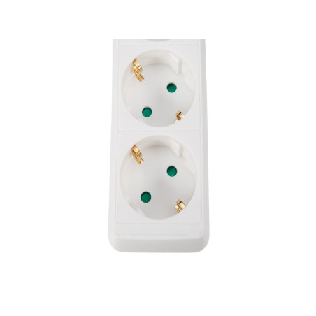 BLOC MULTIPRISES - 3 PRISES - CÂBLE DE 1.5 m - BLANC - SCHUKO