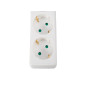 BLOC MULTIPRISES - 3 PRISES - CÂBLE DE 1.5 m - BLANC - SCHUKO