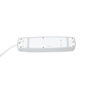 BLOC MULTIPRISE AVEC INTERRUPTEUR - 3 PRISES - 2 PORTS USB - GRIS/BLAN