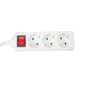 BLOC MULTIPRISE - 3 PRISES - AVEC INTERRUPTEUR - CÂBLE DE 1.5 m - BLANC - TERRE ALLEMANDE