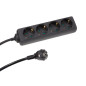 BLOC MULTIPRISES - 4 PRISES - CÂBLE DE 1.5 m - NOIR - SCHUKO
