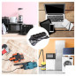 BLOC MULTIPRISES - 4 PRISES - CÂBLE DE 1.5 m - NOIR - SCHUKO