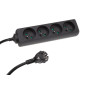 BLOC MULTIPRISE, 4 PRISES - CÂBLE DE 1.5 m - NOIR - TERRE FRANÇAISE