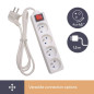 BLOC MULTIPRISE - 4 PRISES - AVEC INTERRUPTEUR - CÂBLE DE 1.5 m - BLANC - TERRE FRANÇAISE BLOC MULTIPRISE - 4 PRISES - AVEC INTERRUPTEUR - CÂBLE DE 1.5 m - BLANC - TERRE FRANÇAISE
