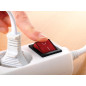 BLOC MULTIPRISE - 4 PRISES - AVEC INTERRUPTEUR - CÂBLE DE 3 m - BLANC - TERRE FRANÇAISE BLOC MULTIPRISE - 4 PRISES - AVEC INTERRUPTEUR - CÂBLE DE 3 m - BLANC - TERRE FRANÇAISE