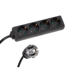 BLOC MULTIPRISES 4 PRISES AVEC GAINE RÉTRACTILE - 3G2.5 - CÂBLE DE 1.5