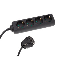 BLOC MULTIPRISES 4 PRISES AVEC GAINE RÉTRACTILE - 3G1.5 - CÂBLE DE 1.5