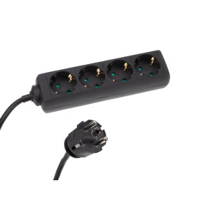BLOC MULTIPRISES 4 PRISES AVEC GAINE RÉTRACTILE - 3G1.5 - CÂBLE DE 1.5