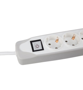 BLOC MULTIPRISE AVEC INTERRUPTEUR - 5 PRISES - 2 PORTS USB - CÂBLE DE 