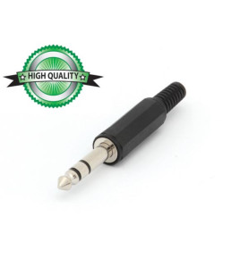 JACK MALE 6.35mm STEREO PLASTIQUE NOIR - Velleman