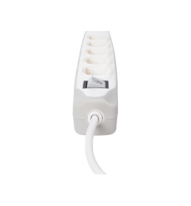 BLOC MULTIPRISE AVEC INTERRUPTEUR - 5 PRISES - 2 PORTS USB - CÂBLE DE 