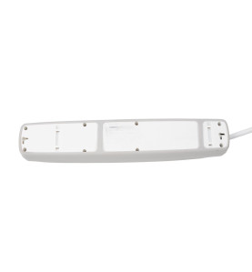 BLOC MULTIPRISE AVEC INTERRUPTEUR - 5 PRISES - 2 PORTS USB - CÂBLE DE 