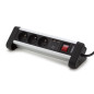 MULTIPRISE DE TABLE - 3 PRISES - 2 PORTS USB - 2.4 A - TERRE FRANÇAISE