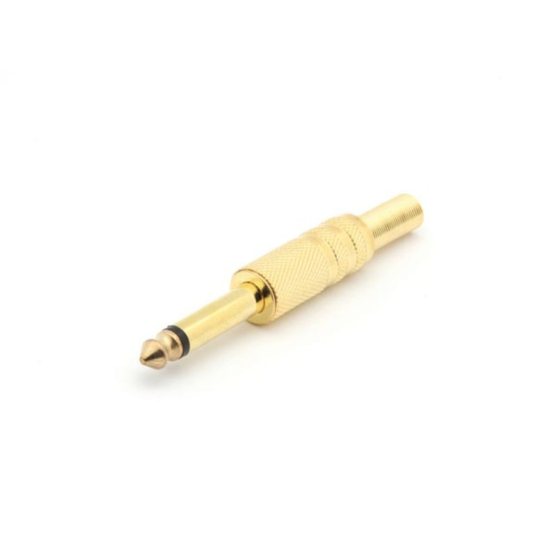 JACK MALE 6.35mm MONO DORE JACK MALE 6.35mm MONO DORE