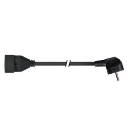 RALLONGE AVEC PRISE 90° - 1.5 m - NOIR - 3G1.5 - TERRE FRANÇAISE - PRL