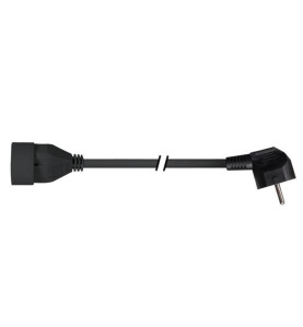 RALLONGE AVEC PRISE 90° - 1.5 m - NOIR - 3G1.5 - TERRE FRANÇAISE - PRL