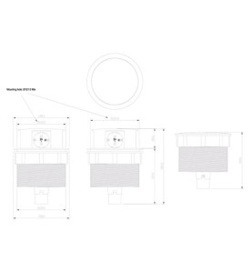 BLOC ESCAMOTABLE À 4 PRISES - SCHUKO - PRL