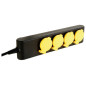 BLOC MULTIPRISE - 4 PRISES - IP44 - CÂBLE DE 1.5 m - TERRE ALLEMANDE BLOC MULTIPRISE - 4 PRISES - IP44 - CÂBLE DE 1.5 m - TERRE ALLEMANDE
