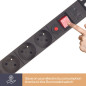 BLOC MULTIPRISE - 8 PRISES - TERRE FRANÇAISE - POUR RACK 19" BLOC MULTIPRISE - 8 PRISES - TERRE FRANÇAISE - POUR RACK 19"