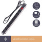 BLOC MULTIPRISE - 8 PRISES - TERRE FRANÇAISE - POUR RACK 19" BLOC MULTIPRISE - 8 PRISES - TERRE FRANÇAISE - POUR RACK 19"
